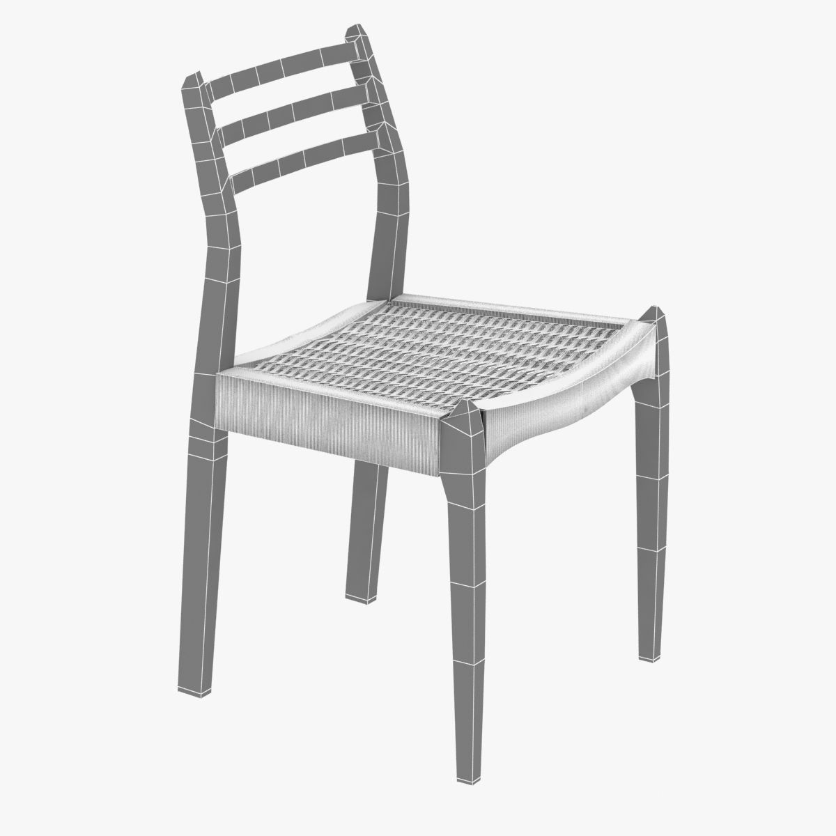 dwr Moller Model 78 Side Chair 3D model_9