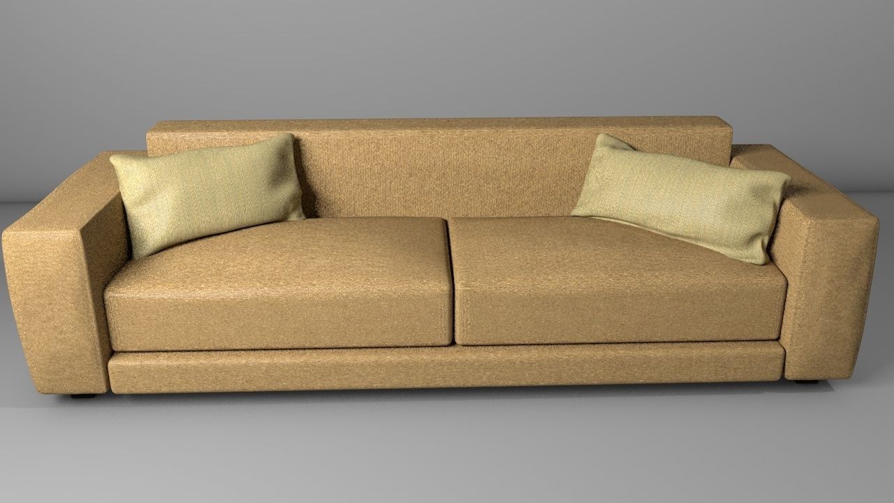 Soft sofa 3D model_1