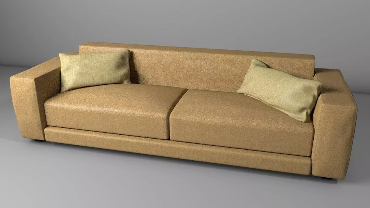 Soft sofa 3D model_0