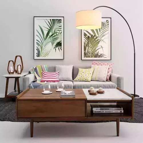 Sofa Set 2 modern living room with coffee table