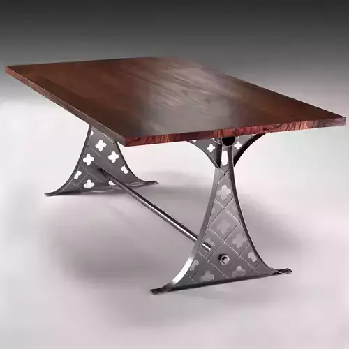 Quatre dining table in the industrial style 3D model