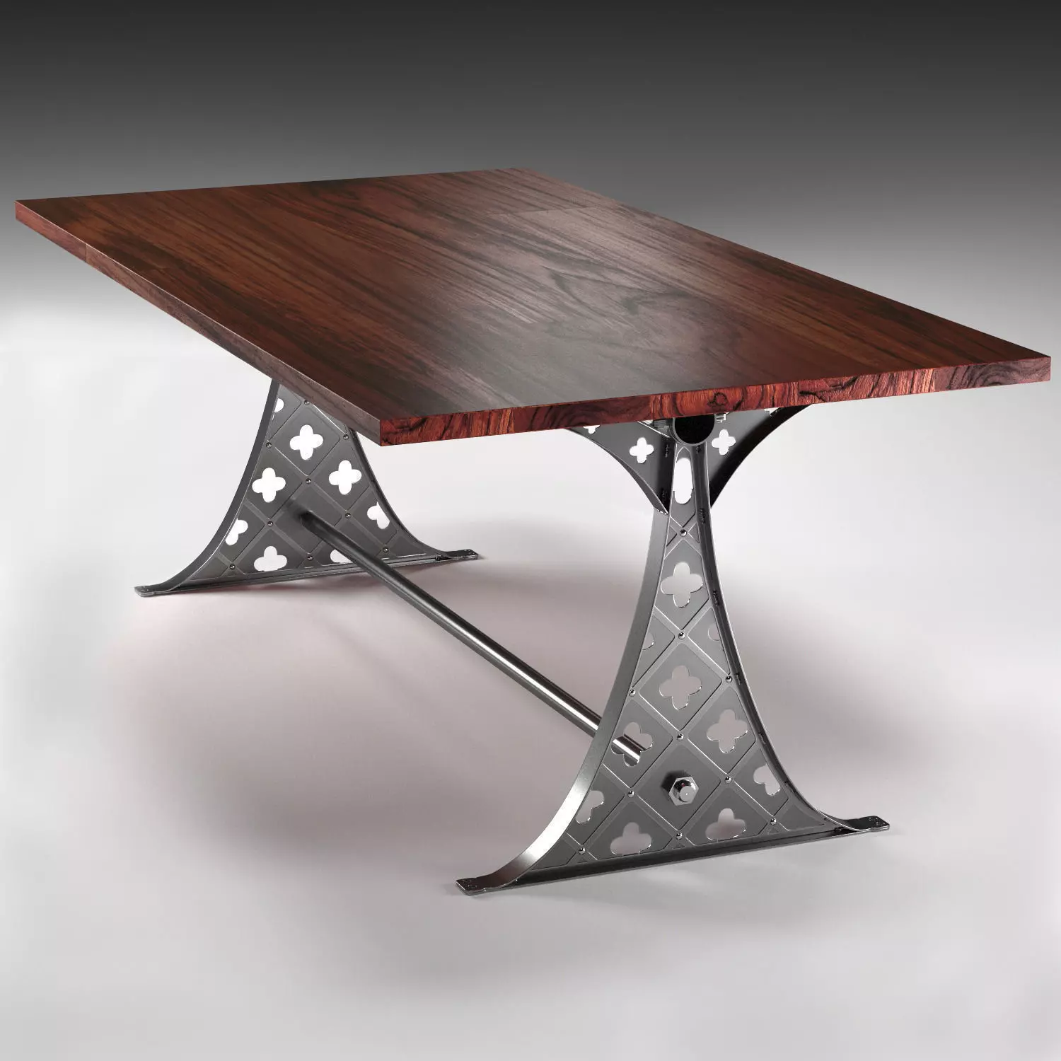 Quatre dining table in the industrial style 3D model_0