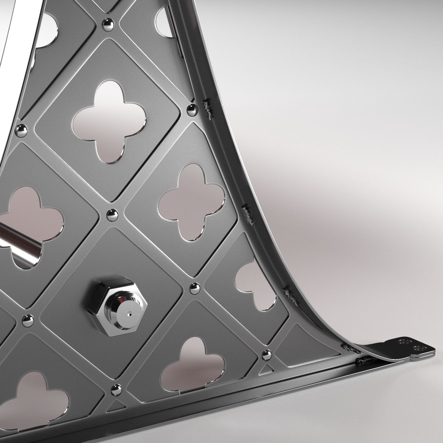 Quatre dining table in the industrial style 3D model_1