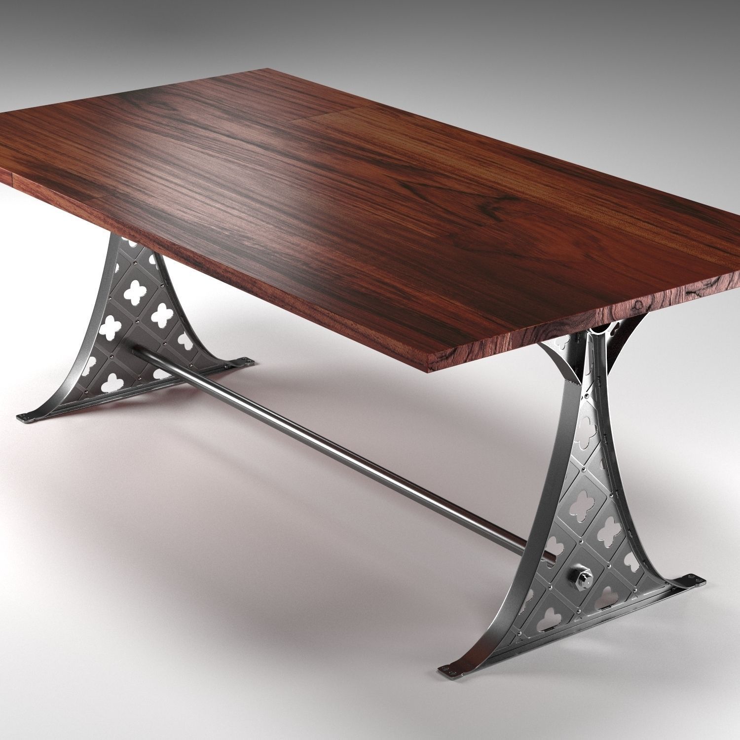 Quatre dining table in the industrial style 3D model_3