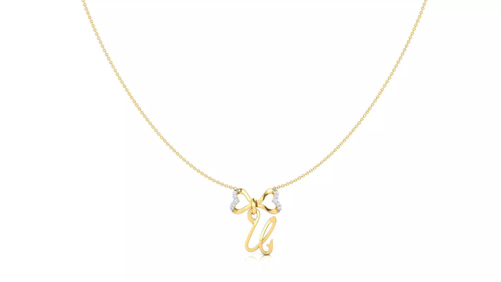 Alphabet U Pendant 3D print model_0