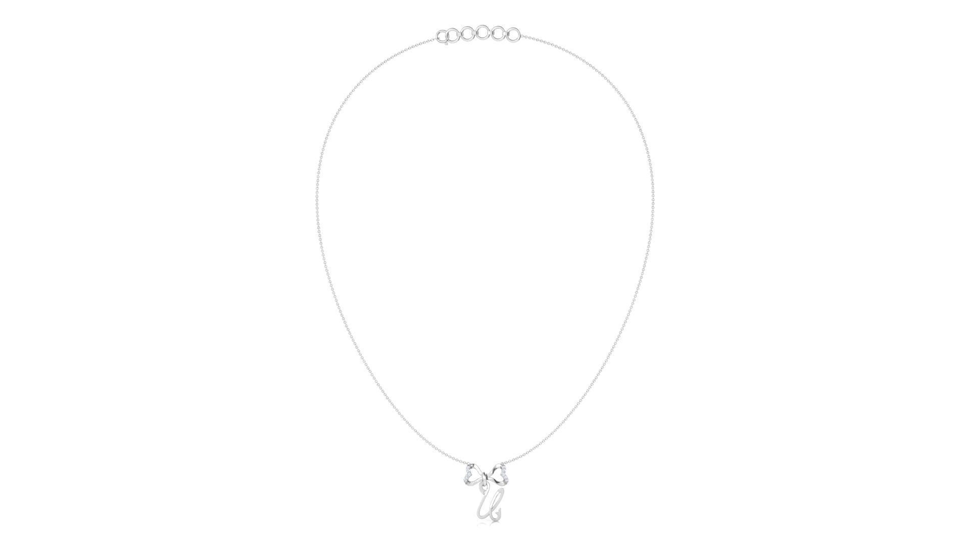 Alphabet U Pendant 3D print model_20