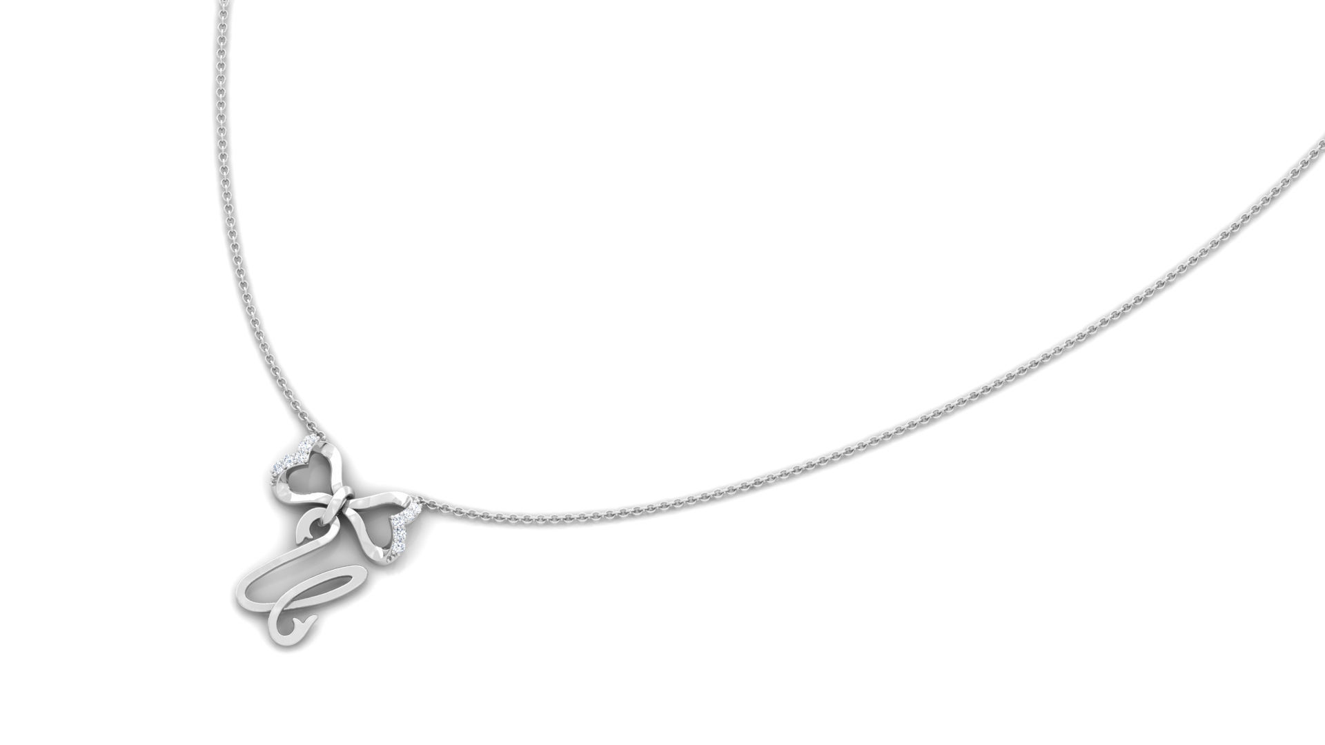 Alphabet U Pendant 3D print model_17