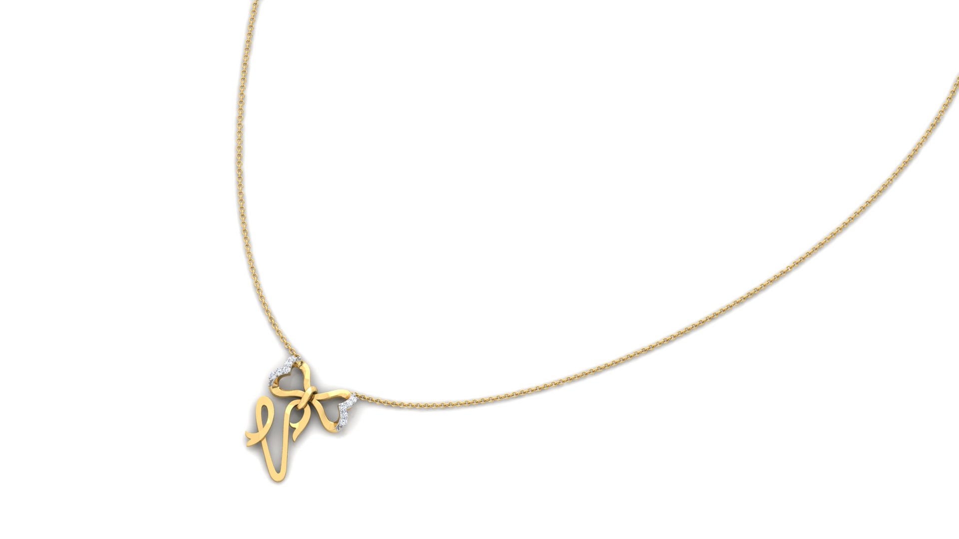 Alphabet V Pendant 3D print model_6