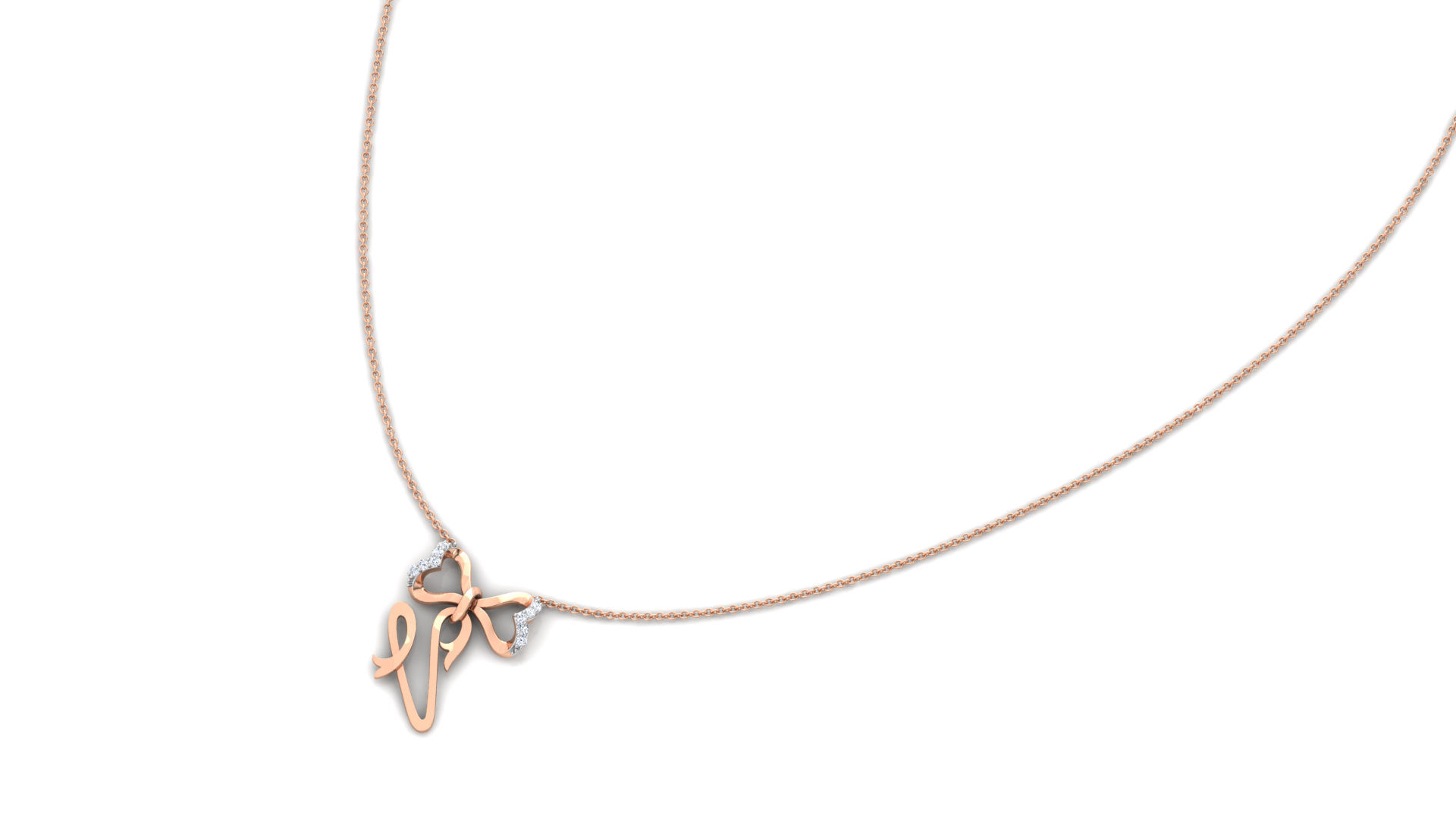 Alphabet V Pendant 3D print model_7