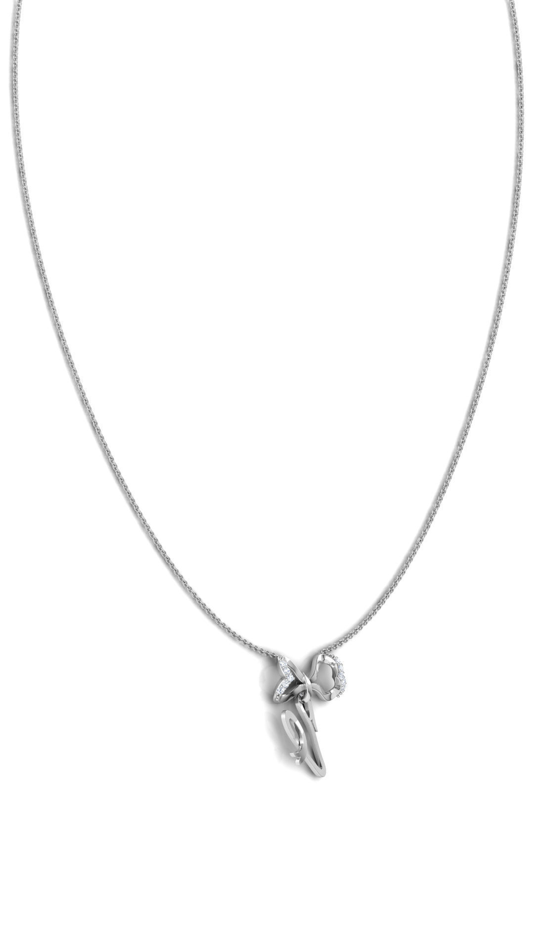 Alphabet V Pendant 3D print model_13