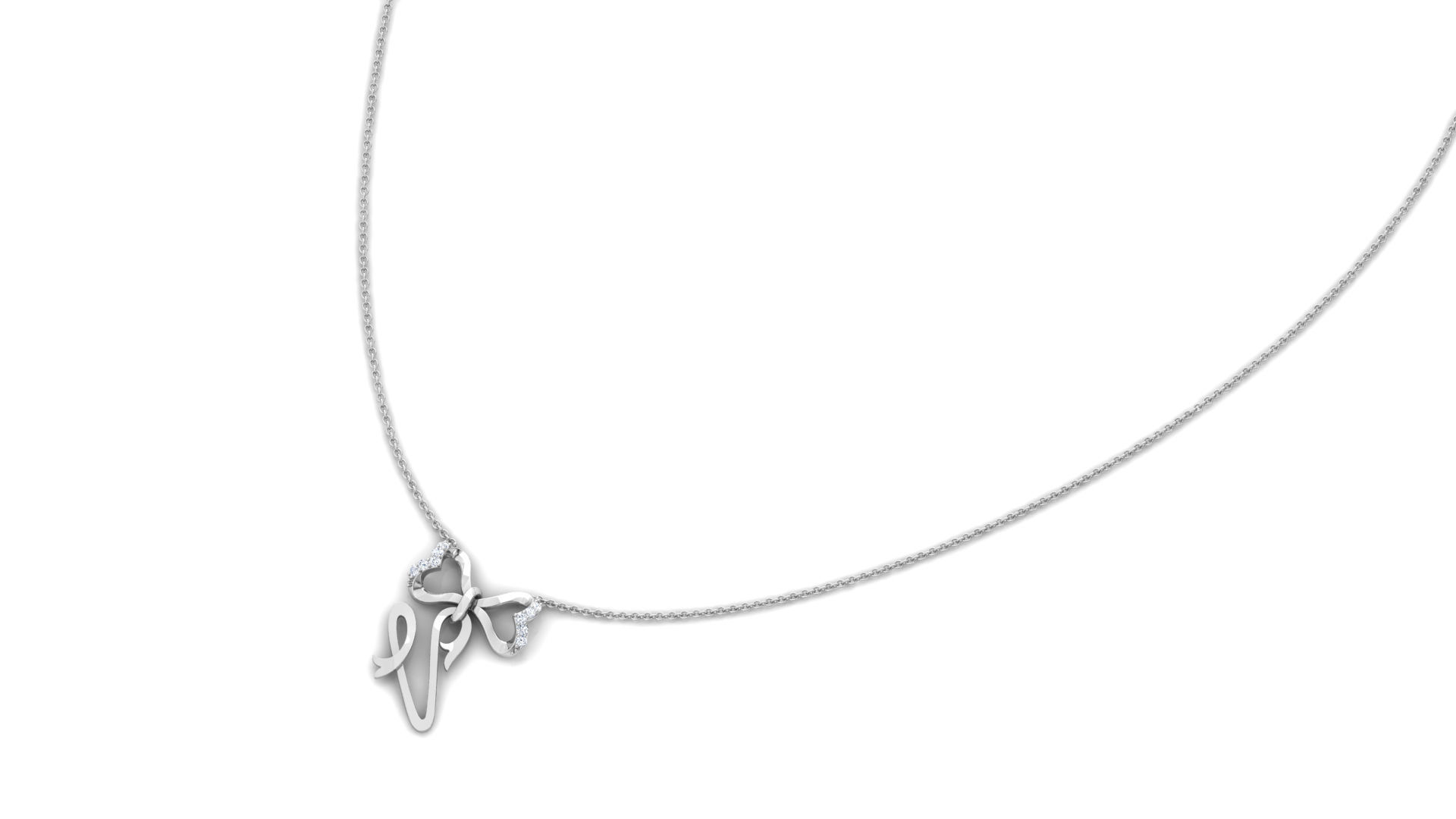 Alphabet V Pendant 3D print model_8