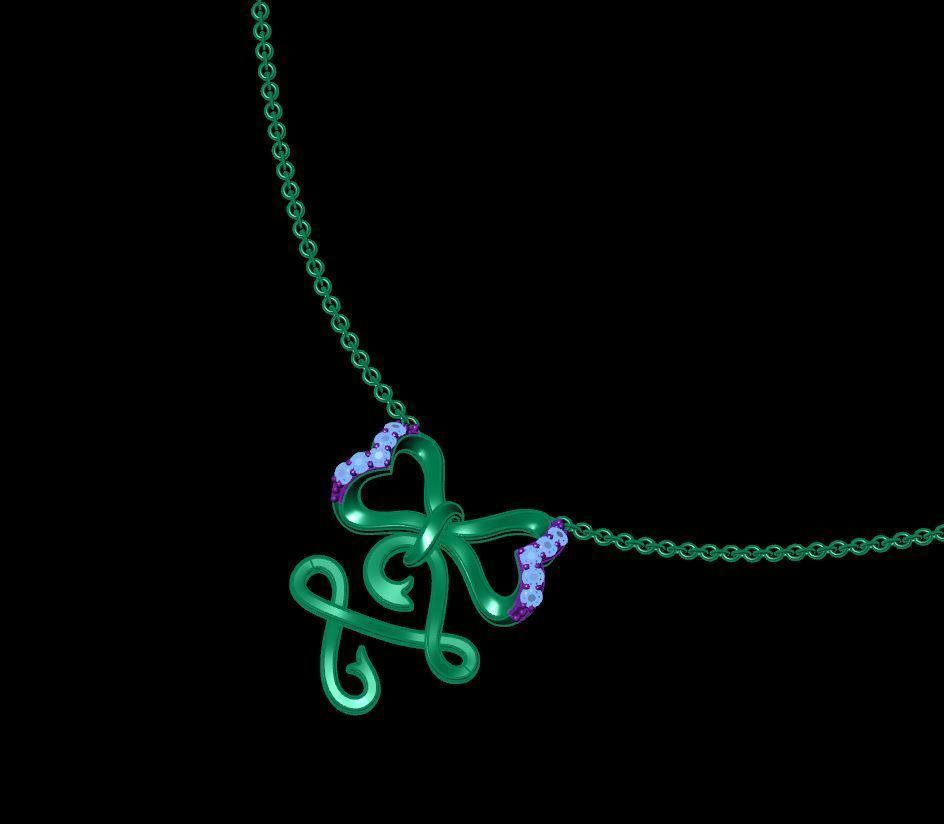 Alphabet Z Pendant 3D print model_10