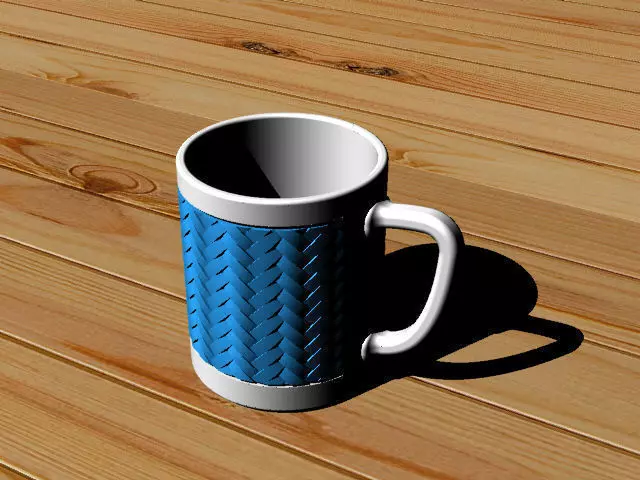 Coffee Cup Woven Bamboo 3D print model