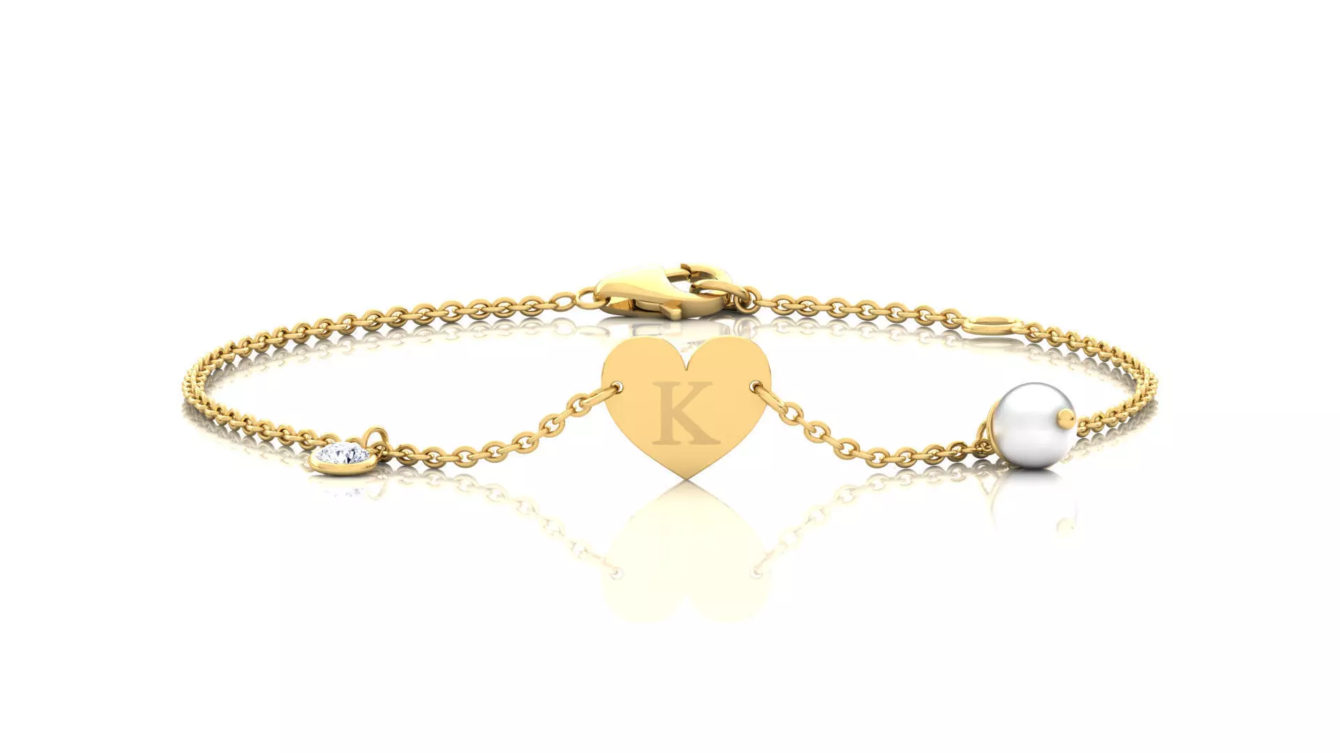 Alphabet K Bracelet 3D print model_0