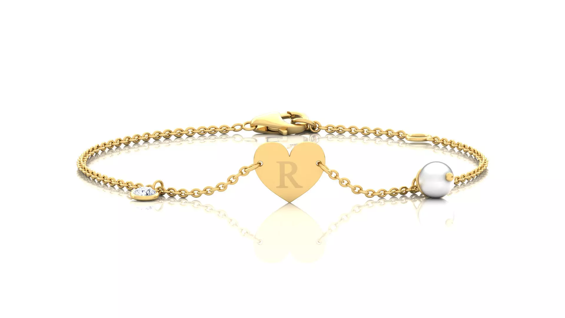 Alphabet R Bracelet  3D print model_0