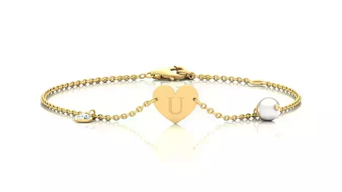 Alphabet U Bracelet 