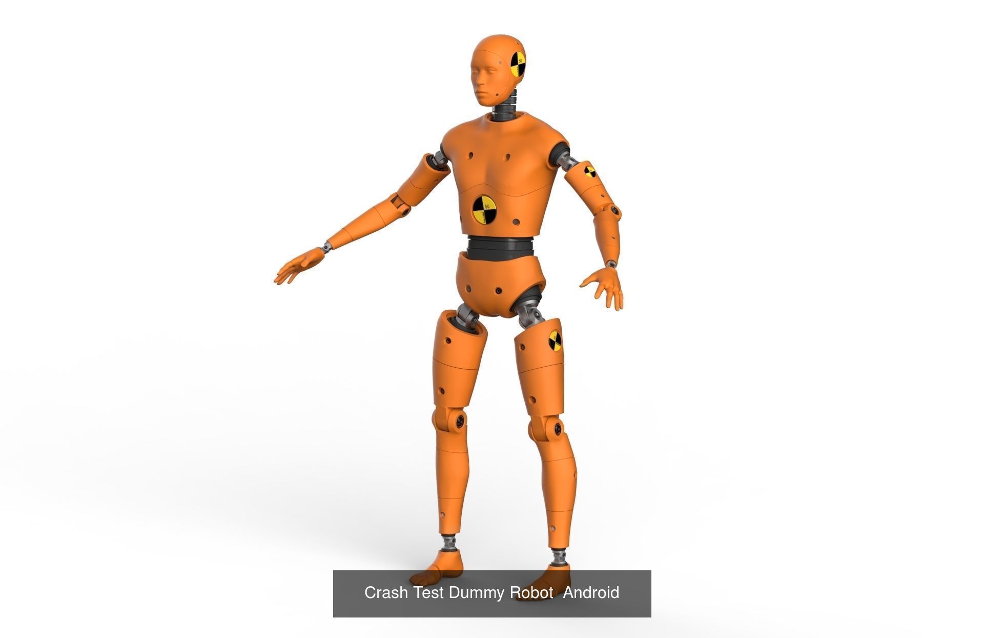 Robot Android family Crash Dummy Test 3D model 3D Model Collection_2