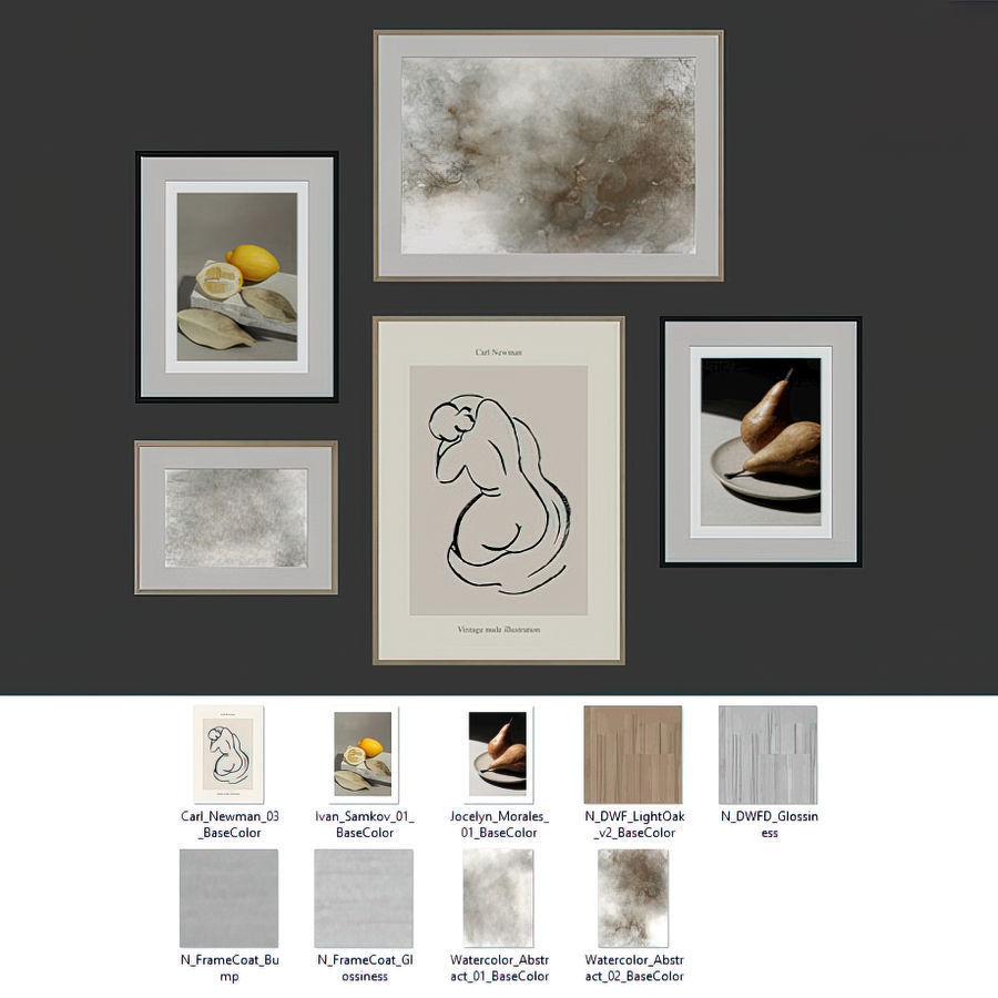 Posters for kitchen 3D model_12