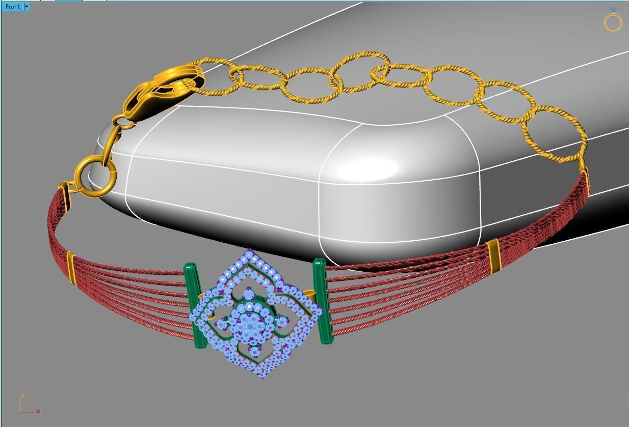 Floret Whirl Bracelet 3D print model_5