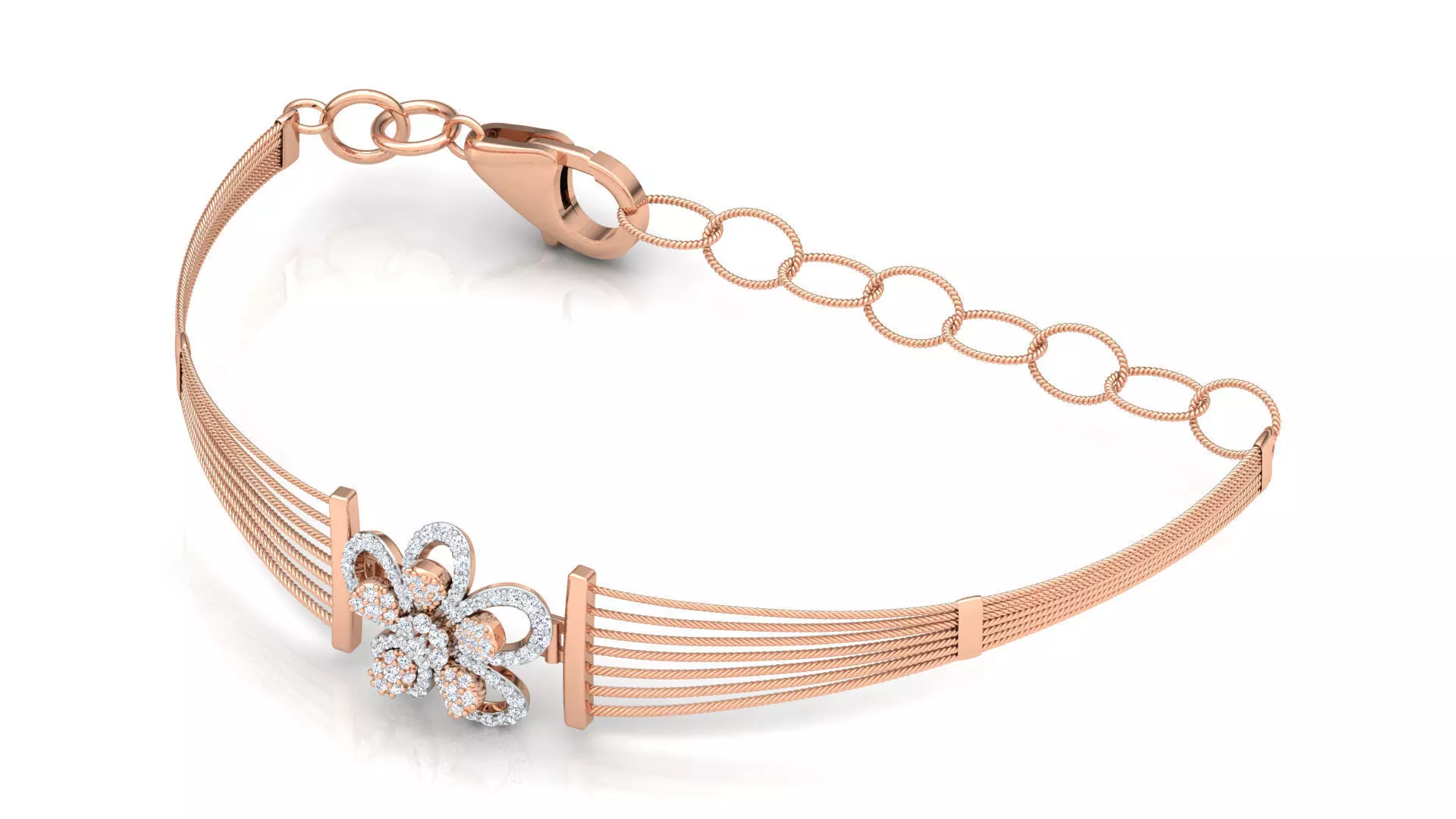 Floret Whirl Bracelet 3D print model_0