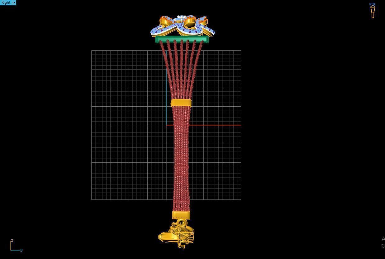 Floret Whirl Bracelet 3D print model_6