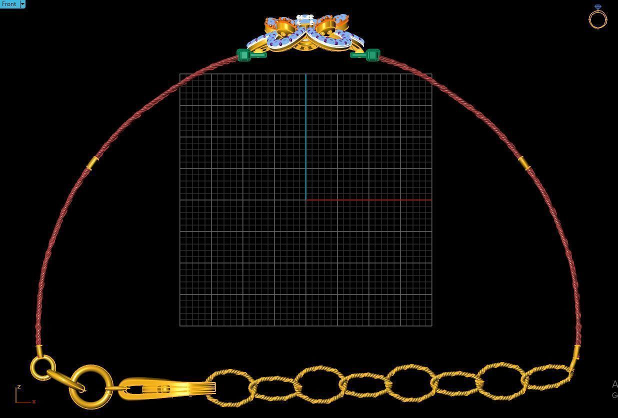 Floret Whirl Bracelet 3D print model_4