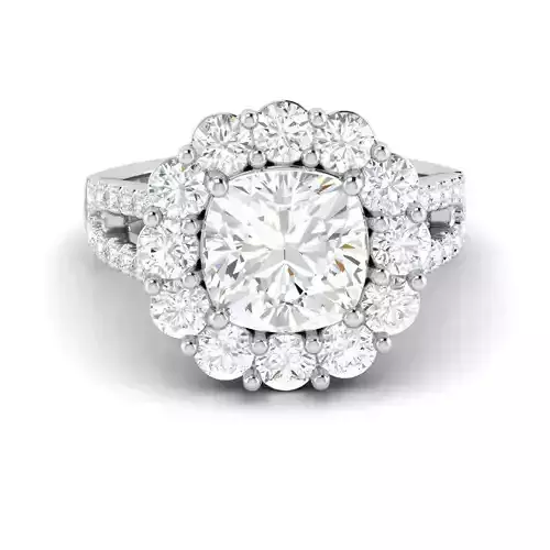 cushion  engagement ring