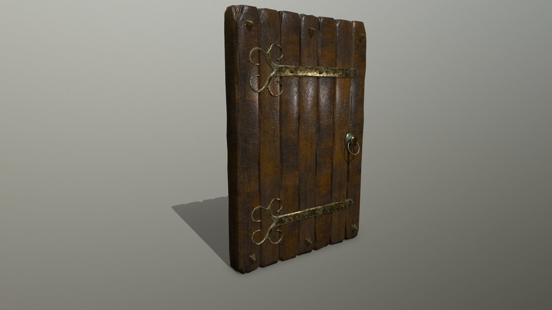 door 1 stone Low-poly 3D model_6