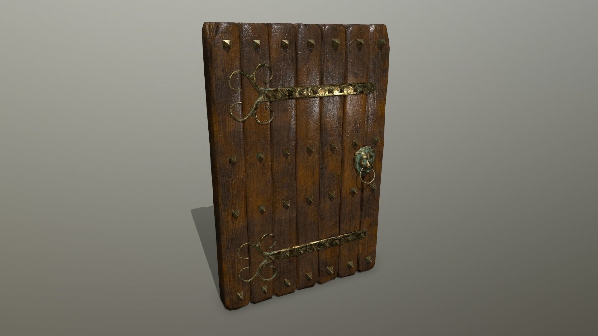 door 1 stone Low-poly 3D model_5