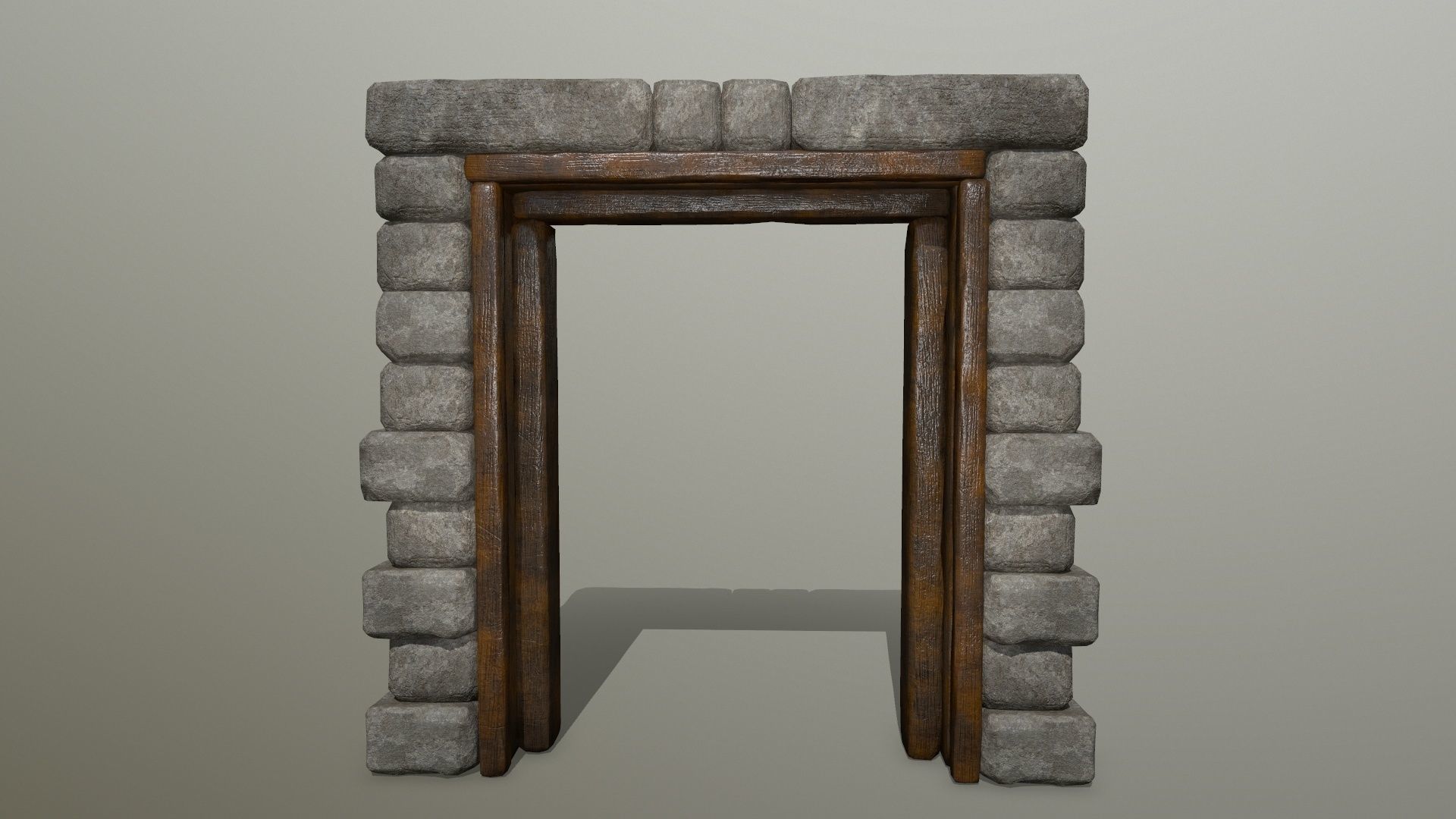 door 1 stone Low-poly 3D model_9