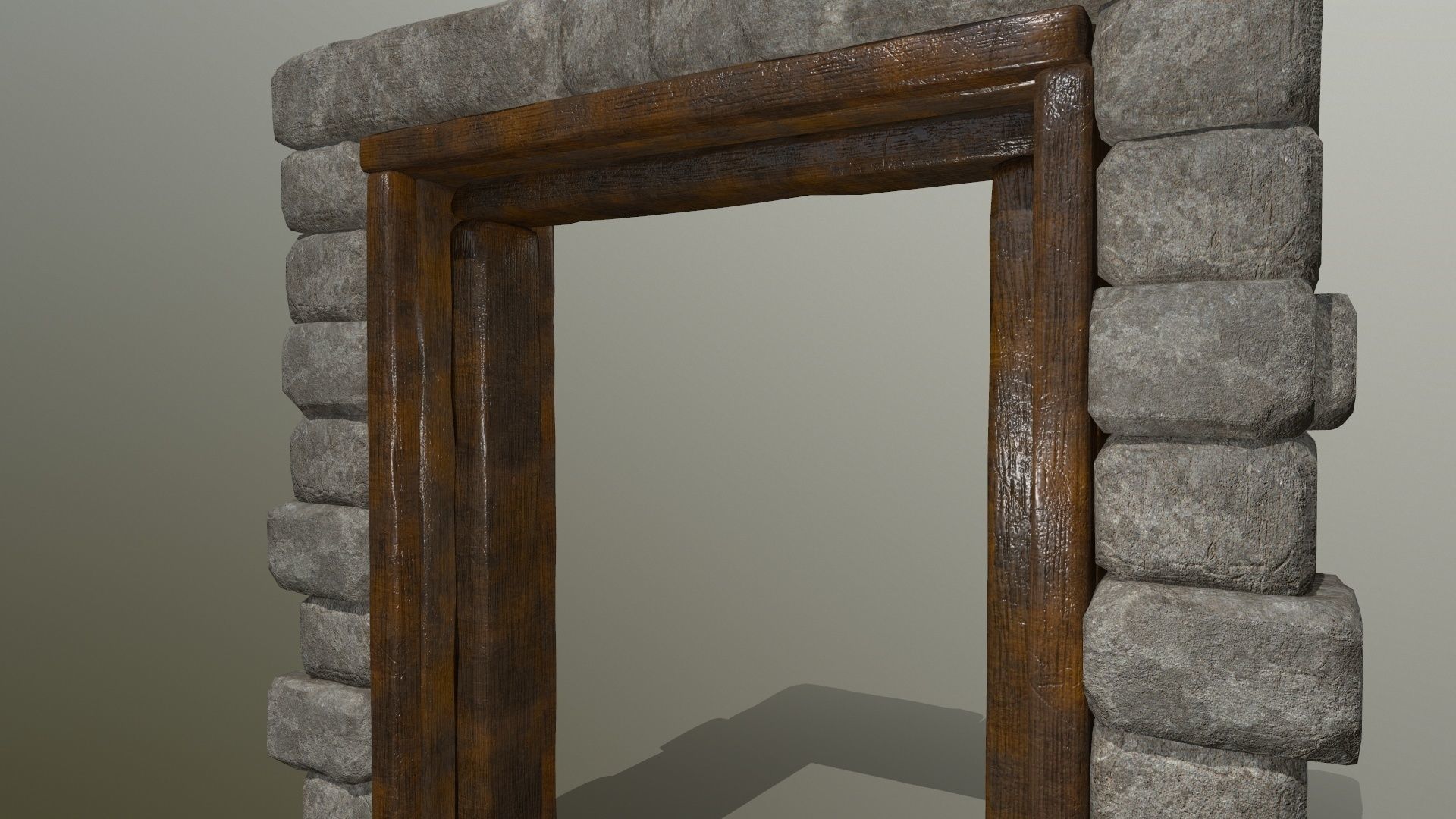 door 1 stone Low-poly 3D model_12