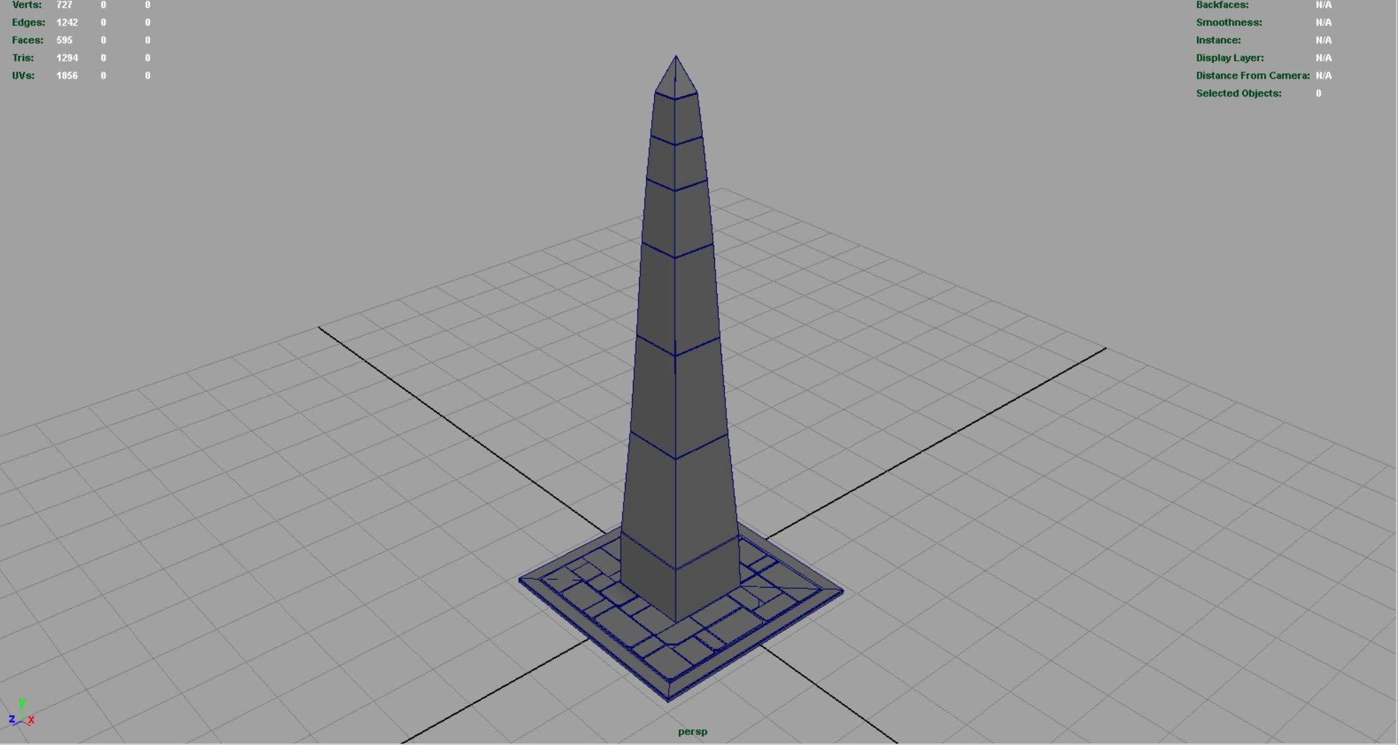 Obelisk egyptian pyramid Low-poly 3D model_5
