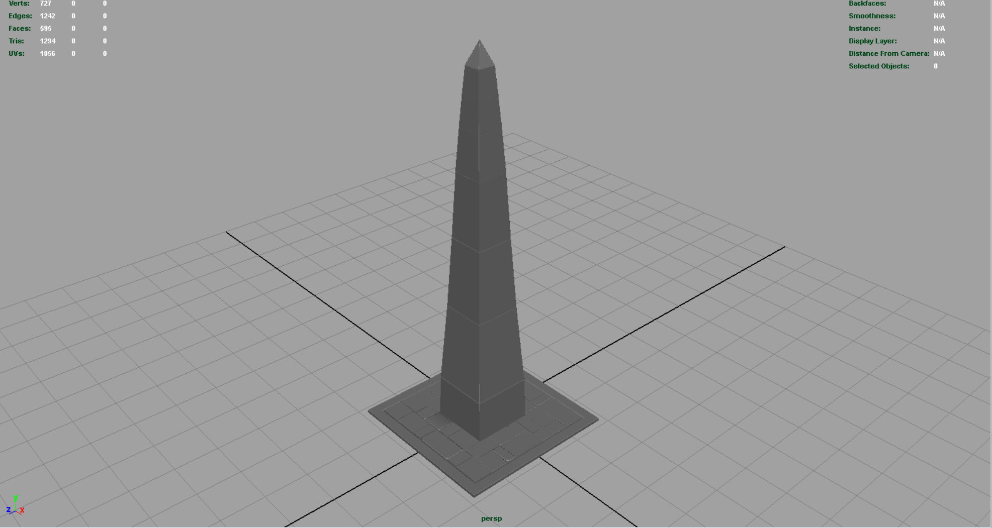 Obelisk egyptian pyramid Low-poly 3D model_4