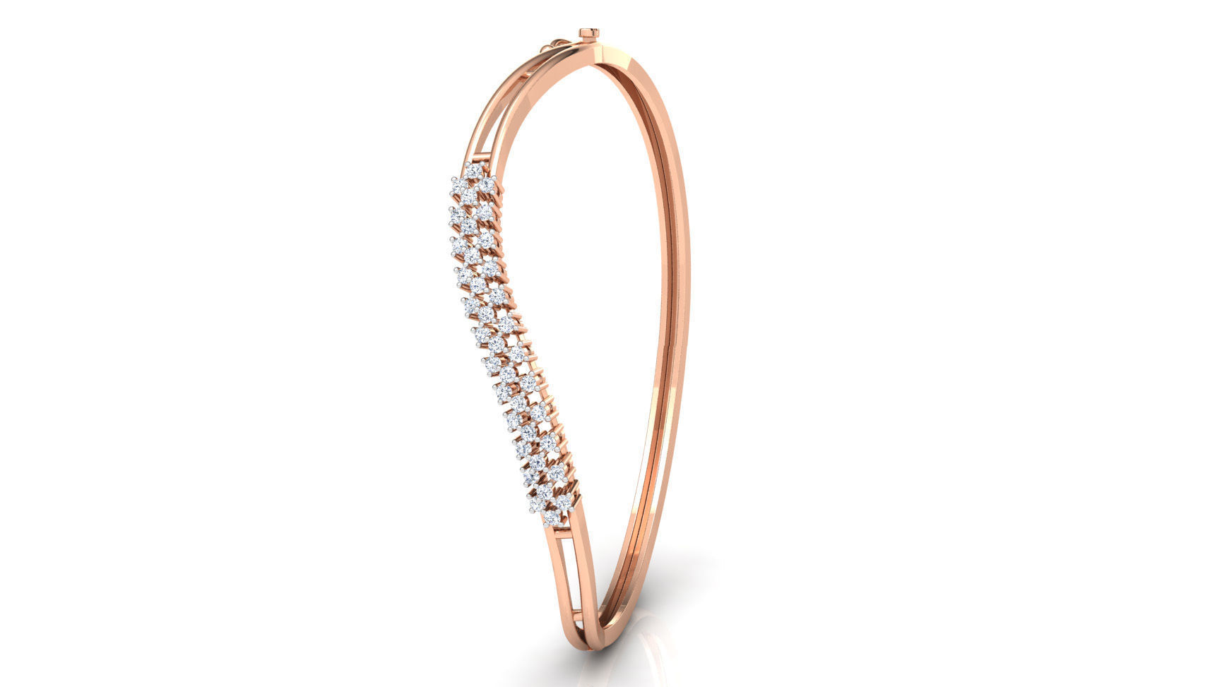 Flexure Diamond Bracelet 3D print model_2