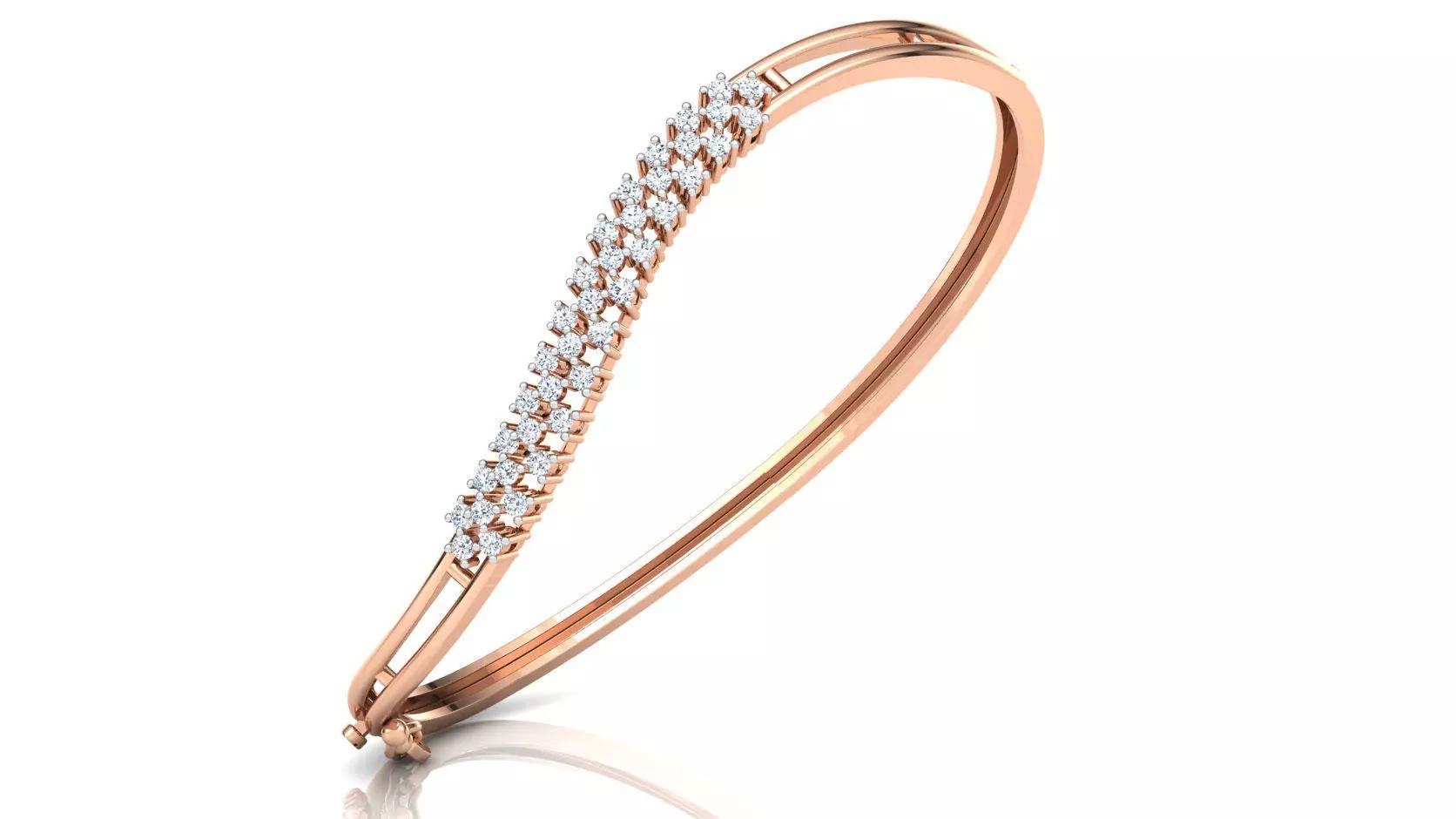 Flexure Diamond Bracelet 3D print model_0