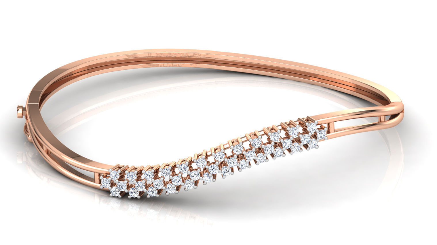 Flexure Diamond Bracelet 3D print model_1