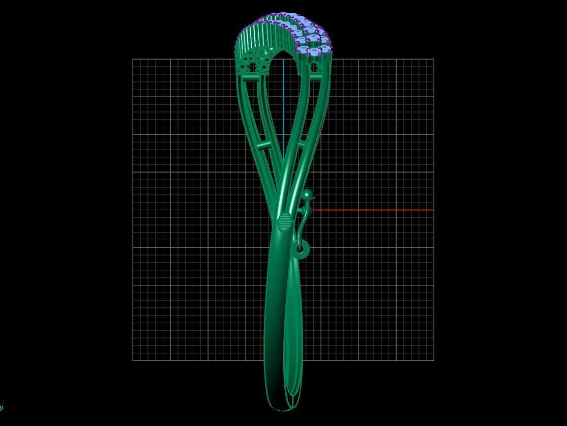 Flexure Diamond Bracelet 3D print model_5