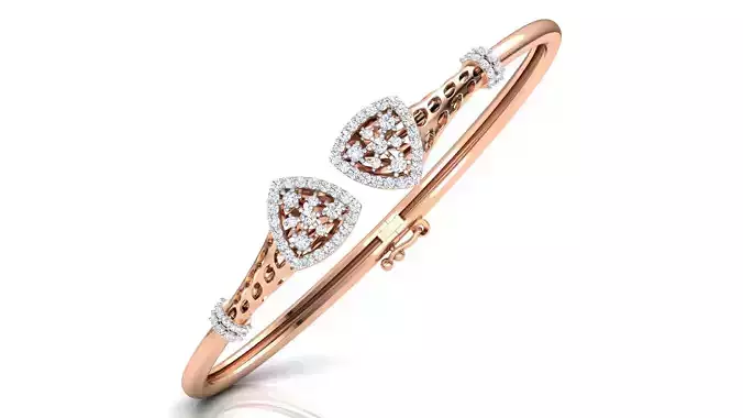 Dual Trigon Diamond Bracelet