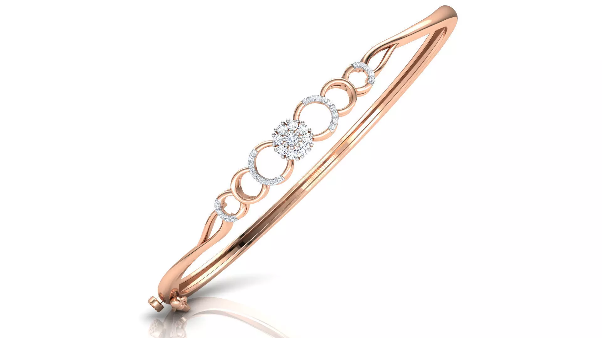 Hoops Diamond Bracelet 3D print model_0