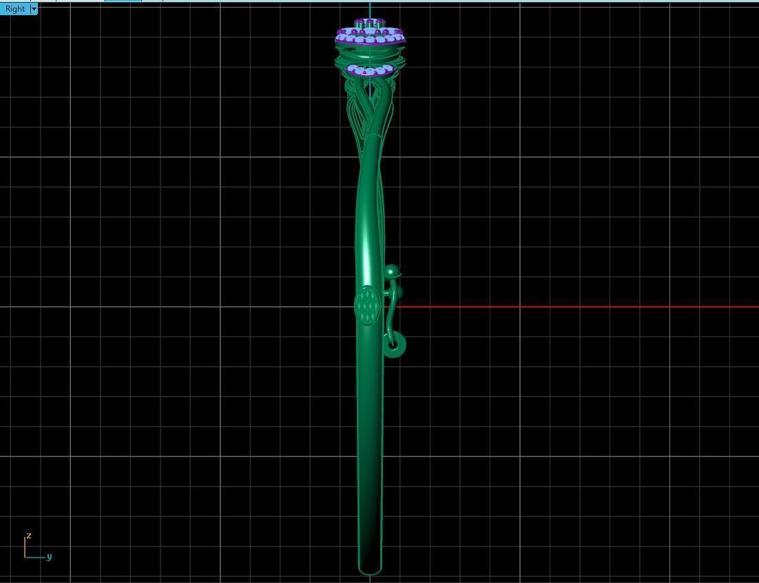 Hoops Diamond Bracelet 3D print model_4