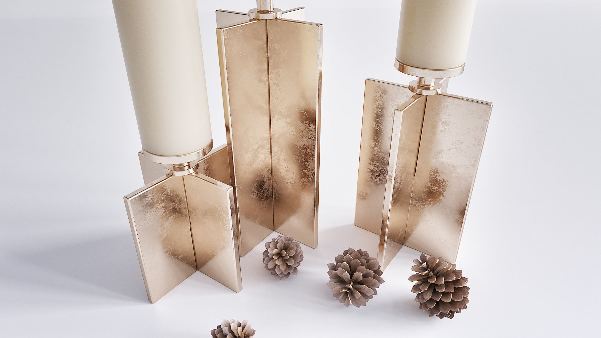 Axis Candle Holder Set 3D model_1