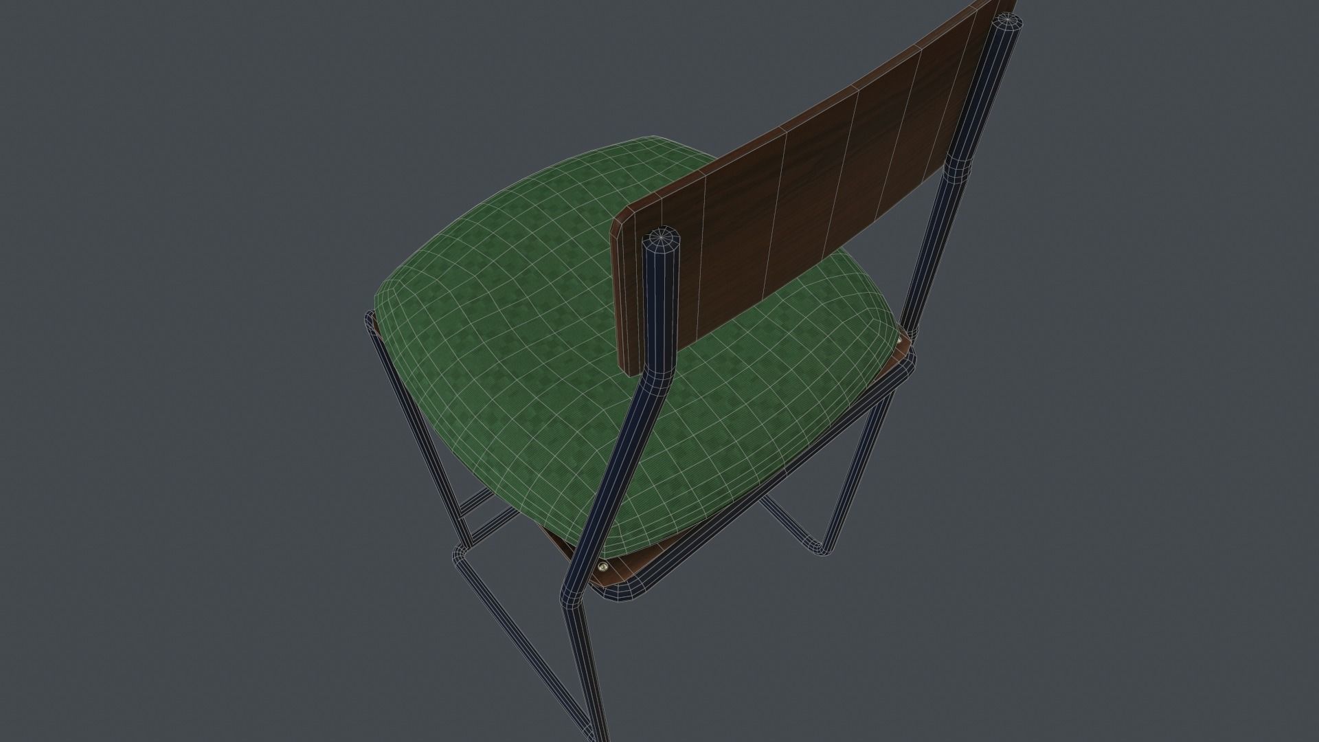 Game Ready Cottage Chair Low-poly 3D model_5