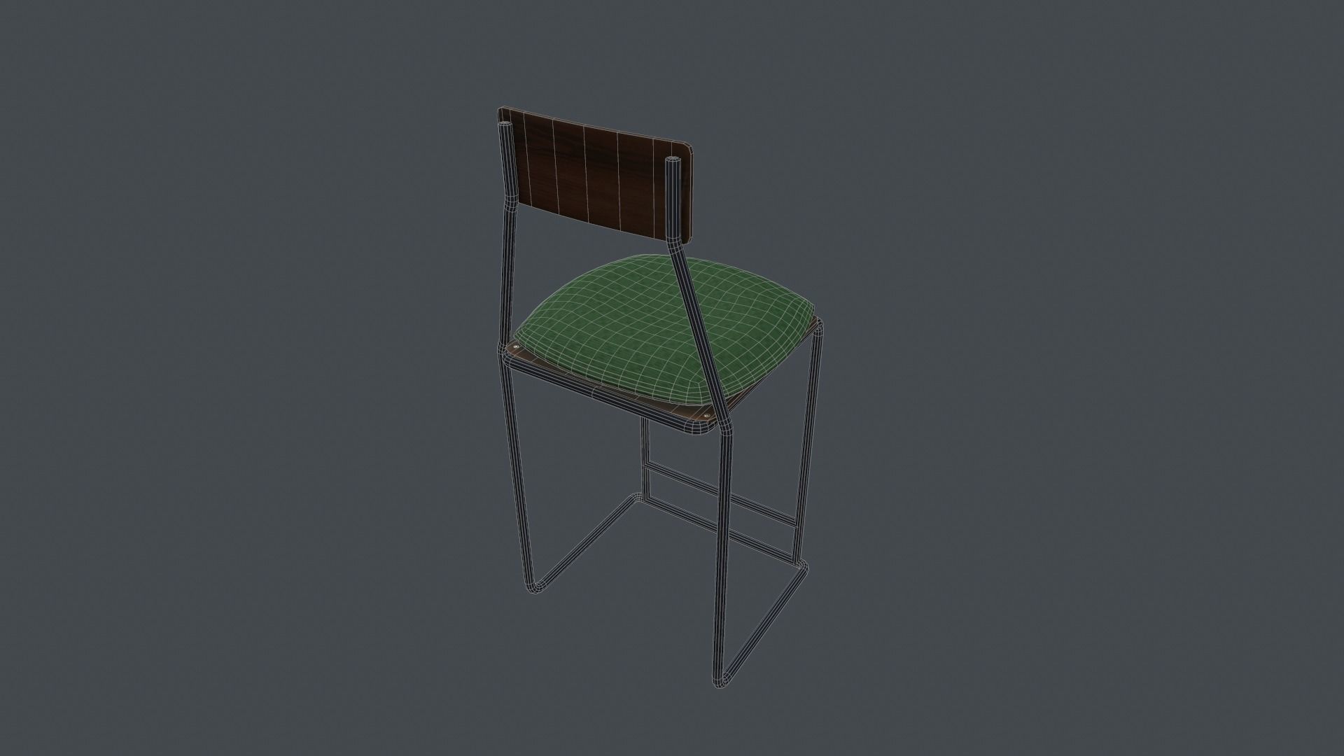 Game Ready Cottage Chair Low-poly 3D model_9