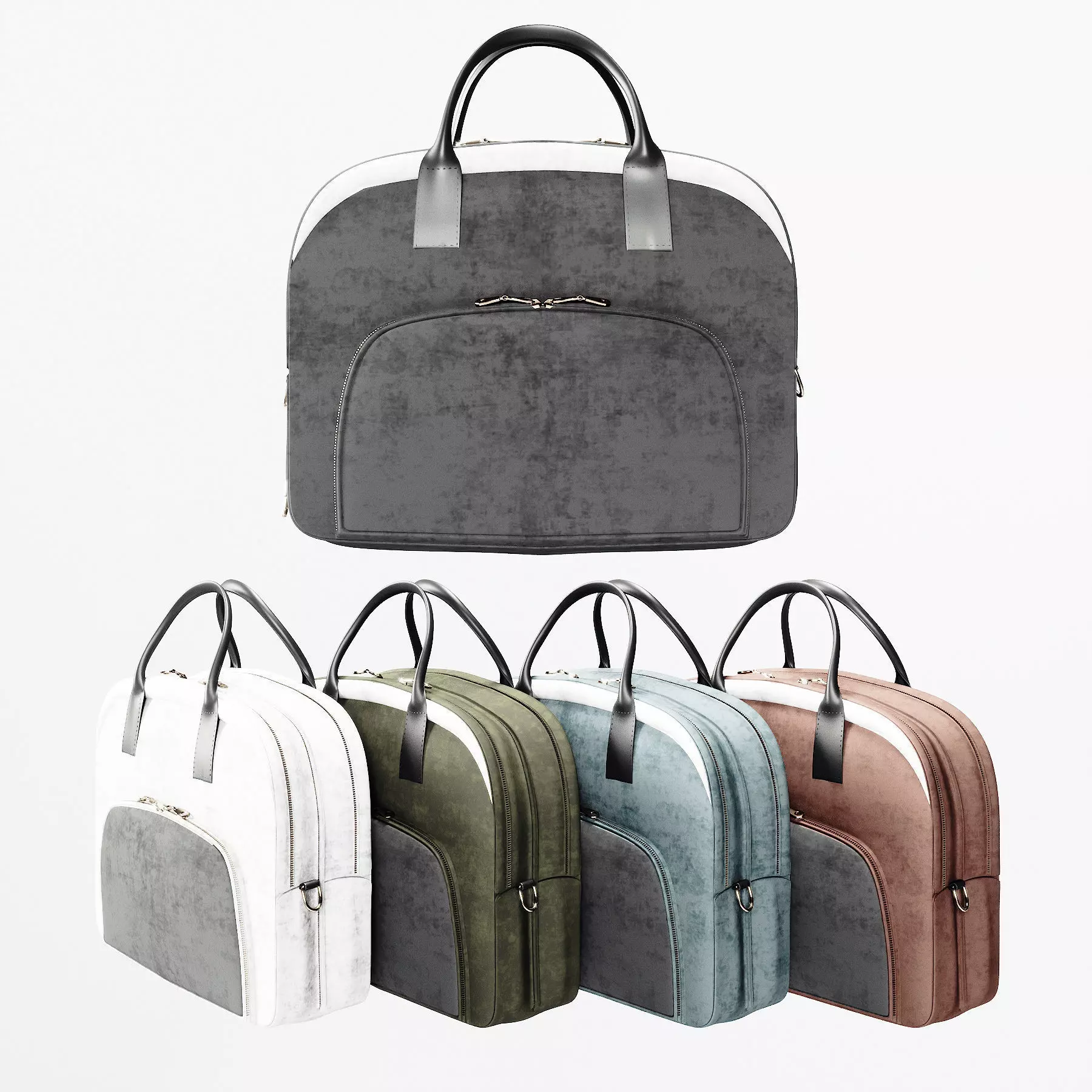 Hand Bag 4 Colours 3D model_0