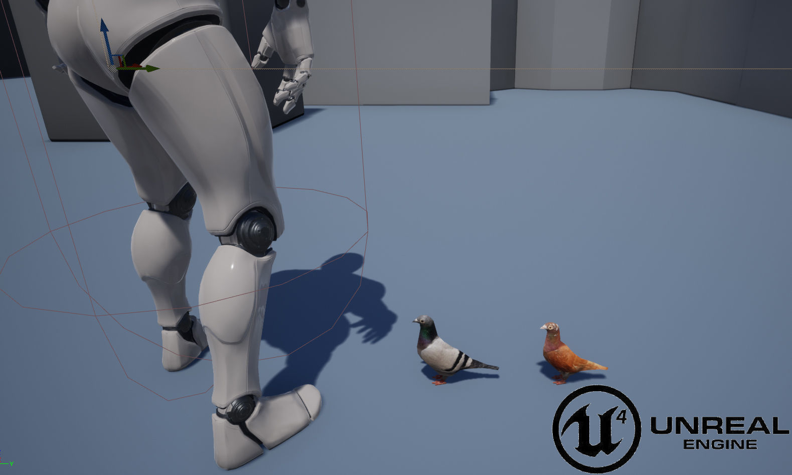 Two Pigeons Low-poly 3D model_23