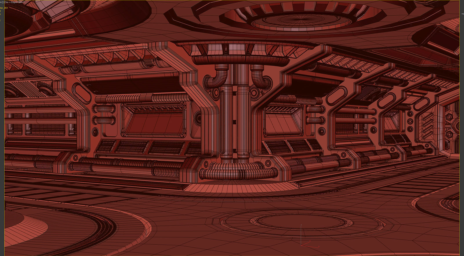 Sci Fi Modular Corridor STANDARD EDITION 3D model_6