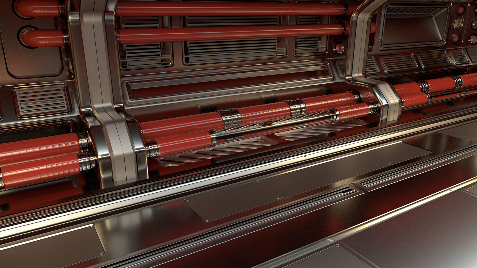 Sci Fi Modular Corridor STANDARD EDITION 3D model_14