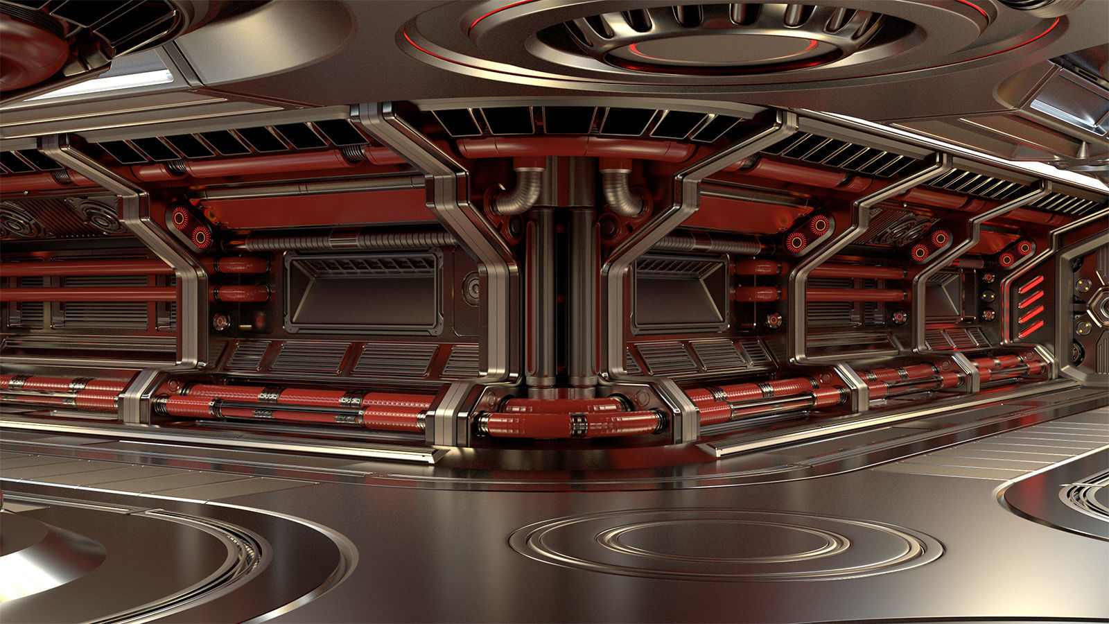 Sci Fi Modular Corridor STANDARD EDITION 3D model_4