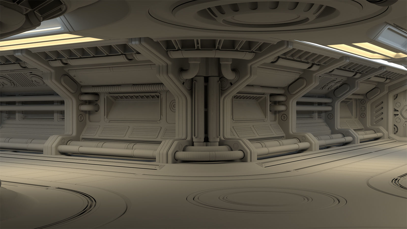 Sci Fi Modular Corridor STANDARD EDITION 3D model_5