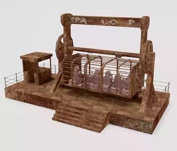 Abandoned Space Loop Low-poly 3D model